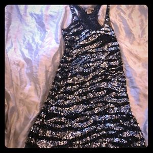 Arden B Black & Silver Sequined Dress 🖤